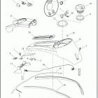FLHT 1FVC ELECTRA GLIDE STANDARD (2021) CONSOLE, FUEL TANK - FLHT, FLHTK, FLHX, FLH, FLTRK...