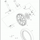 XL883N 4LE2 IRON 883 (2021) WHEELS, FRONT, CAST