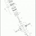 XG500 4NAA STREET 500 (2019) PISTONS AND FLYWHEEL ASSEMBLY