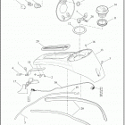 FLHT 1FVC ELECTRA GLIDE STANDARD (2020) CONSOLE, FUEL TANK - FLHT, FLHTK, FLHX, FLHXS, FLT...