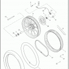XL1200C 1CT3 1200 CUSTOM (2019) WHEELS, FRONT, LACED - XL1200C