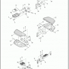 FLTRX 1KHC ROAD GLIDE (2018) FOOTBOARDS AND FOOTPEGS, PASSENGER