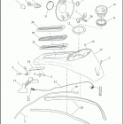 FLTRX 1KHC ROAD GLIDE (2018) CONSOLE, FUEL TANK -  FLHTCU, FLHTK, FLHTKL, FLHX,...