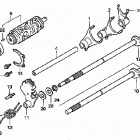 TRX350TM Вал и вилки  коробки передач