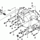 TRX350TM Front crankcase cover    (mt)