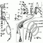 TRX300EX Handle lever @ switch @ cable (trx300ex'01-'06)