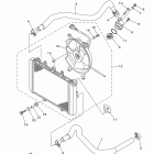 Grizzly 550 FI EPS 4WD YFM5FGPYGR/YFM5FGPYB/YFM5FGPYL Радиатор и Патрубки