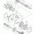 Grizzly 550 FI EPS 4WD YFM5FGPYGR/YFM5FGPYB/YFM5FGPYL Сцепление