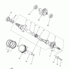 Wolverine 450 4WD YFM45FXYL Коленчатый вал и Поршень