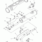 GRIZZLY 450 EPS 4WD HUNTER YFM45FGPHB Выхлопная система