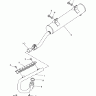 BRUIN 250 2WD YFM25BV Выхлопная система
