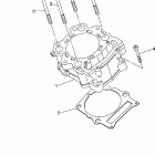Grizzly 700 4WD YFM7FGX Цилиндр
