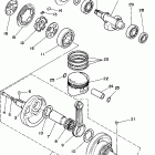 Raptor 350 Коленчатый вал и Поршень