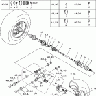 Grizzly 660 4WD YFM66FAV-B Заднее колесо