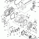 Rhino 660 Крышка картера двигателя