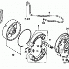 TRX500FE Задний тормоз