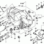 TRX350TE Front crankcase cover    (te / fe)