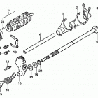 TRX350FM Вал и вилки  коробки передач