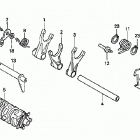 TRX400EX Shift drum @ shift fork ('05)