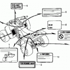 TRX90 Наклейки предупреждения