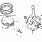 TRX450R Коленвал и поршни