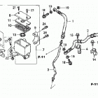 TRX250EX Главный тормозной цилиндр - передний