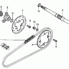 TRX450R Задняя ось и приводная цепь