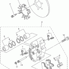 Grizzly 660 YFM660FP Задний суппорт тормозной