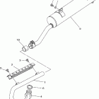 BEAR TRACKER 2WD-YFM250MC/YFM250M Выхлопная система