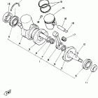 YFZ 350 Коленчатый вал и Поршень