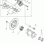 YFZ 350 Задний суппорт тормозной