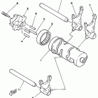 TIMBERWOLF 2WD YFB250D Shift cam-fork