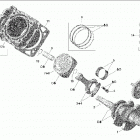 Outlander 400 EFI Коленвал и поршни