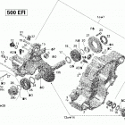 Outlander 500 EFI Редуктор и ведомая пара