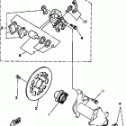 YFZ350T Задний суппорт тормозной