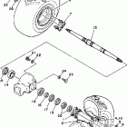 YFM225T Заднее колесо