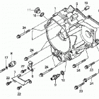 TRX250EX Rear crankcase cover ('01-'02)