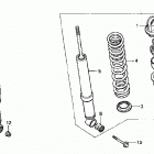 TRX400FW Задний амортизатор