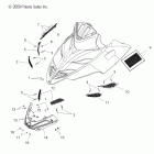 550 IQ SHIFT/EURO-S09PB5BS/BE Body, hood screens and hinge asm.