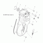 TURBO SWITCHBACK-S09PR7FS/FE Drive train, gearcase cover asm. and dipstick