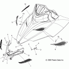 800 IQ/ES-S09PB8ES/ESL Body, hood screens and hinge asm.