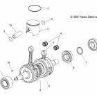 600 IQ RACER/EURO - S08MX6JS/JE Коленвал и поршни