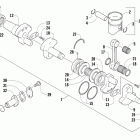Sno Pro 600 Поршень и коленчатый вал
