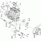 Sno Pro 600 Опора двигателя и вариатор