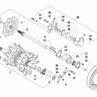 600 Sno Pro Привод вала и тормоза в сборе (prusg / prosg)