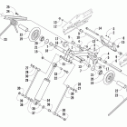 500 Sno Pro Задняя подвеска , задний рычаг
