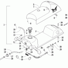 120 Sno Pro Топливный бак ,сиденье и задний фонарь