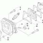 Sno Pro 120 Цилиндр, свеча.