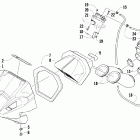600 Sno Pro Воздушный глушитель, карбюратор, и монтаж топливно...