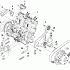 F8 Sno Pro Вариатор и опора двигателя